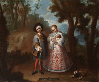 IX. Od Hiszpana i Albino, Powrót wstecz (IX. De español y albina, torna atrás), ok. 1760 autorstwa Juan Patricio Morlete Ruiz