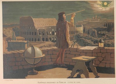Kopernik w Rzymie. Od: Nauka i jej ludzie, 1879. autorstwa Juan Planella y Rodríguez