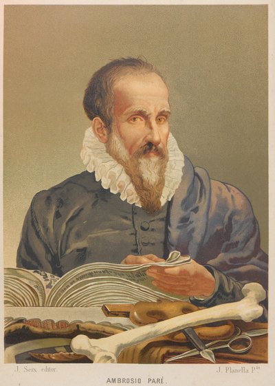 Portret Ambroise Paré, 1879. autorstwa Juan Planella y Rodríguez