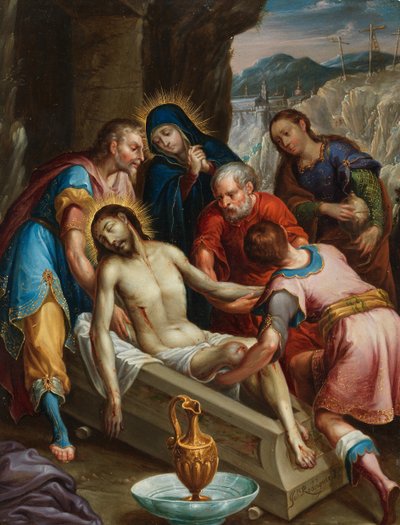 Złożenie do grobu Chrystusa, ca. 1702. autorstwa Juan Rodríguez Juárez