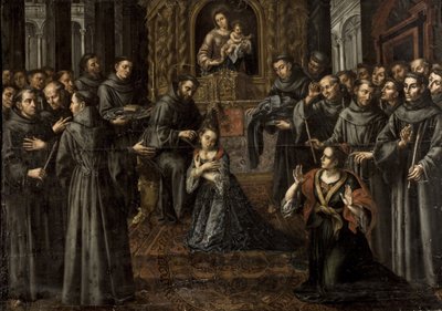 Św. Klara z Asyżu (1194-1253) - Barok: śluby św. Klary przez Ruiza Soriano, Juana (1701-1763) autorstwa Juan Ruiz Soriano