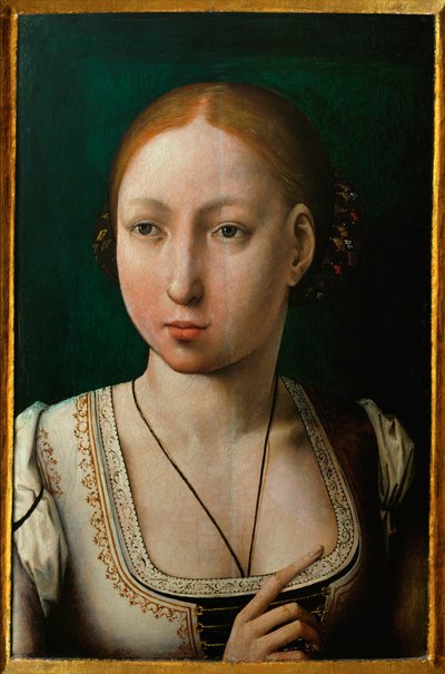 Juana Szalona, żona Filipa Sprawiedliwego, córka Izabeli Kastylijskiej ... autorstwa Juan de (attr. to) Flandes