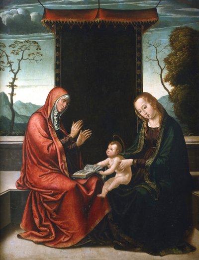 „Św. Anna, Dziewica z Dzieciątkiem”, c1520-1565 autorstwa Juan de Borgona the Younger