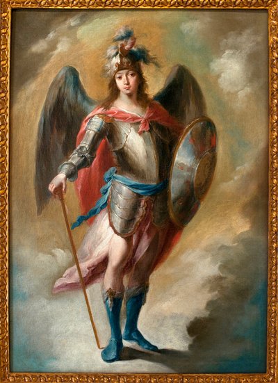 Archanioł Święty Michał - Obraz Juana de Espinala (1714-1783), olej na płótnie, ca. 1780 - Muzeum Sztuk Pięknych w Sewilli, Hiszpania autorstwa Juan de Espinal