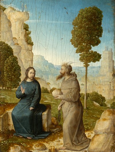 Kuszenie Chrystusa, ok. 1500/04 (olej na płycie) autorstwa Juan de Flandes