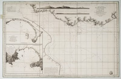 Mapa Ameryki Południowej i wybrzeża Atlantyku autorstwa Juan de Langara