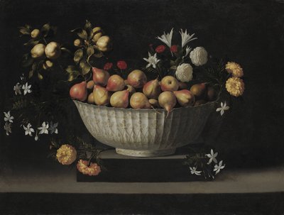Kwiaty i owoce w chińskiej misce 1645. autorstwa Juan de Zurbaran