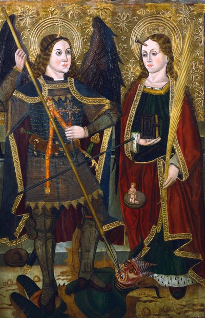 St Michael i Engracia, c1489-c1513 autorstwa Juan de la Abadia the Younger