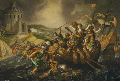 Gwałt Heleny, połowa XVII wieku. autorstwa Juan de la Corte