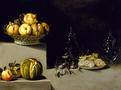 Martwa natura z owocami i szklanymi naczyniami autorstwa Juan van der Hamen