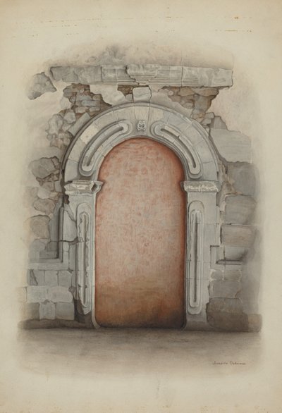 Drzwi, Kamień, 1939. autorstwa Juanita Donahoo