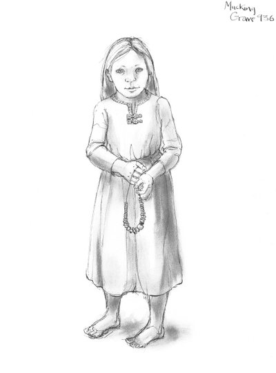 Anglosaska dziewczyna, ok. V-X w., ok. 1990-2010 autorstwa Judith Dobie