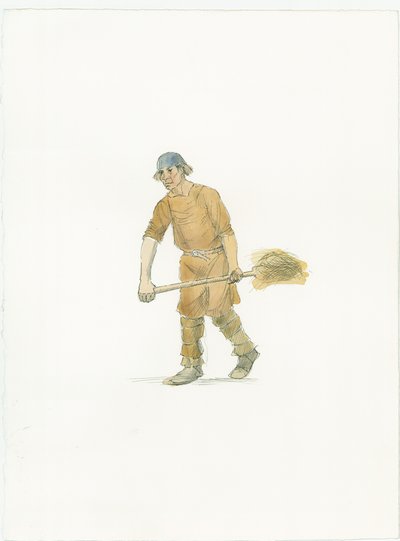 Saksoński rolnik, ok. 1066 2015 r. autorstwa Judith Dobie