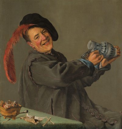 Głupiec trzymający dzban, znany jako „Wesoły pijący” autorstwa Judith Leyster