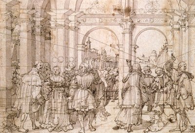 Samobójstwo Lukrecji, początek XVI wieku autorstwa Jörg Breu the Elder