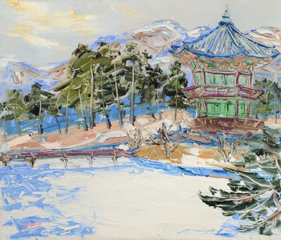 Ośnieżony pawilon koreański autorstwa Jukyong Park