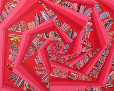 Spiralne czerwone książki autorstwa Jukyong Park