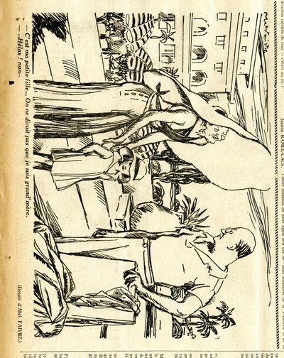 Szczery, satyryczny w N & B autorstwa Jules Abel Faivre