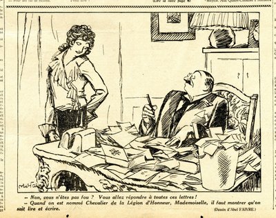 Szczery, satyryczny czarno-biały autorstwa Jules Abel Faivre