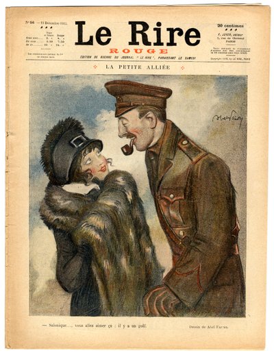 Okładka „Czerwonego śmiechu”, Satyryczna w kolorach autorstwa Jules Abel Faivre