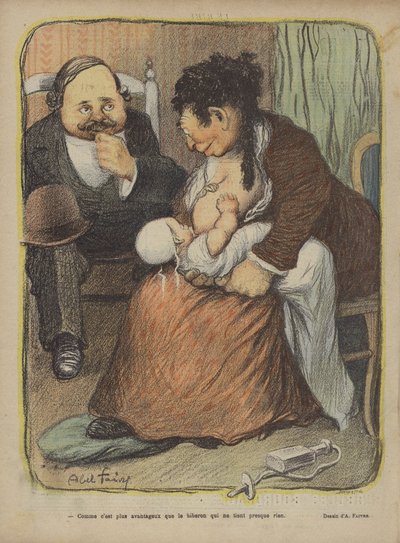 Ilustracja do Le Rire autorstwa Jules Abel Faivre