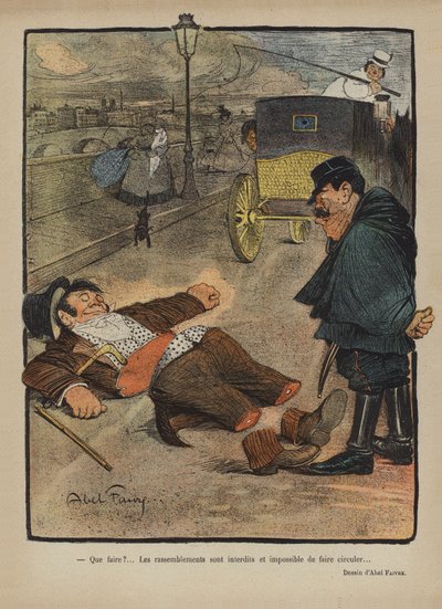 Ilustracja do Le Rire autorstwa Jules Abel Faivre