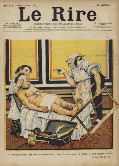 Ilustracja do Le Rire autorstwa Jules Abel Faivre