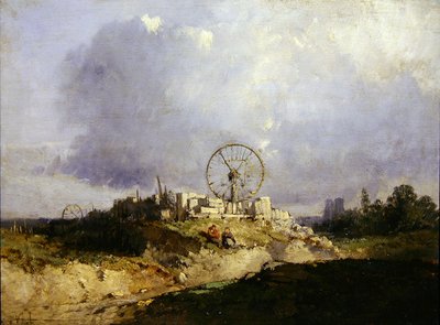 Kamieniołom (olej na panelu) autorstwa Jules Achille Noel