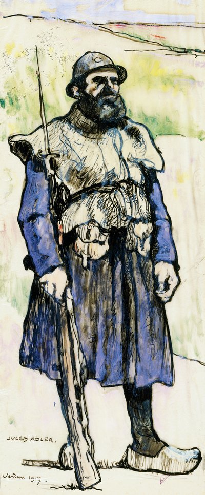 Żołnierz w Verdun autorstwa Jules Adler