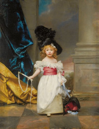 Portret Therese Girard w wieku trzech lat i siedmiu miesięcy, 1882 r. autorstwa Jules Adolphe Goupil