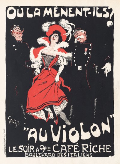 Dokąd ją prowadzą Na skrzypce, 1897. autorstwa Jules Alexandre Grün