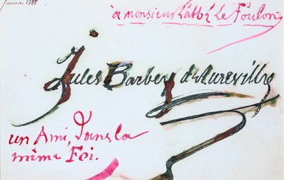 Podpis Julesa-Amedee Barbey d