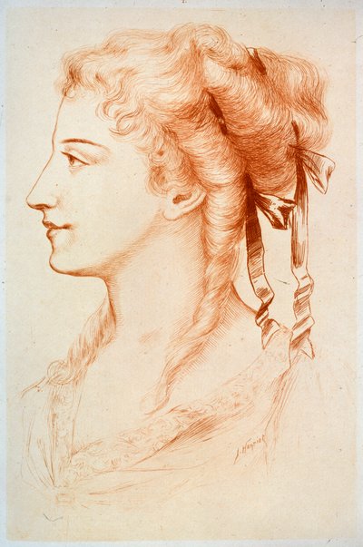 Portret młodej damy, XIX w. autorstwa Jules Armand Hanriot