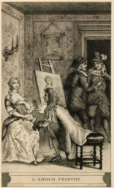 Scena miłości malarza autorstwa Jules Armand Hanriot