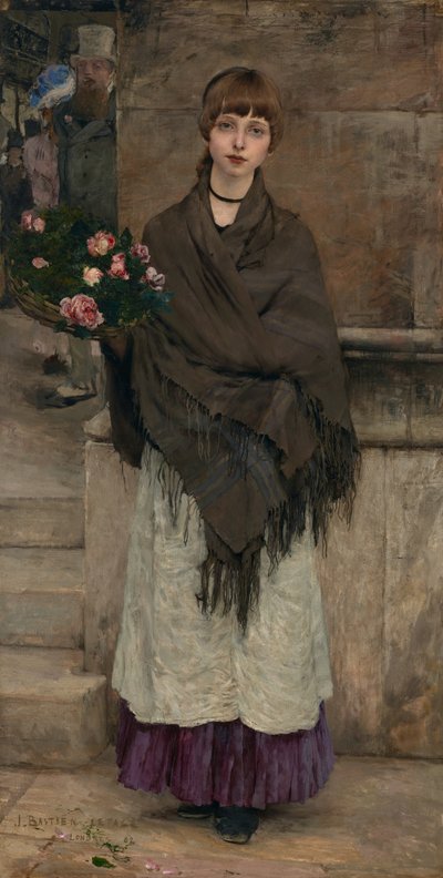 Sprzedawca kwiatów w Londynie autorstwa Jules Bastien Lepage