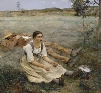 Francuski: Les foins Hay Making autorstwa Jules Bastien Lepage