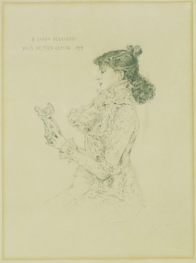 Portret Sary Bernhardt, 1879 autorstwa Jules Bastien Lepage