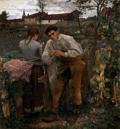 Wiejska miłość, 1882 autorstwa Jules Bastien Lepage