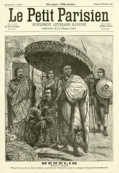 Menelik, cesarz Abisynii autorstwa Jules Borelli
