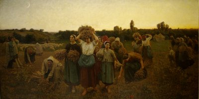 Francuski:  Le Rappel de glaneuses Calling in the Gleaners autorstwa Jules Breton
