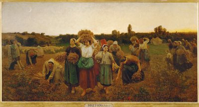 Przypomnienie o zbieraczach (obraz na płótnie) autorstwa Jules Breton