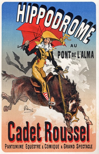 Sztuka. Zabawa. Cadet Roussel, Horse Show na Hippodrome du Pont de l