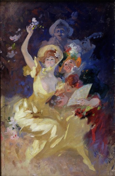 Na balu (olej na płótnie) autorstwa Jules Cheret
