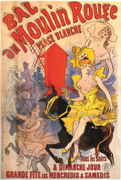 Bal Moulin Rouge, 1889. autorstwa Jules Cheret