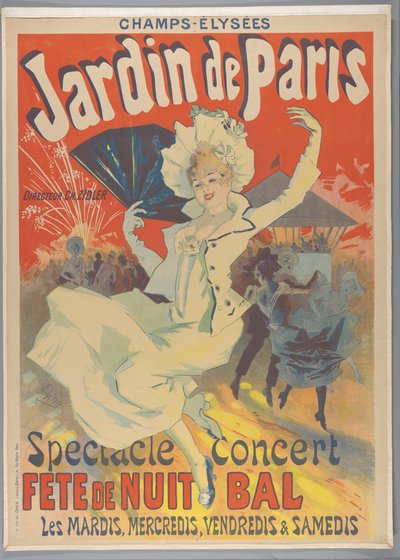 Champs-Elysées. Jardin de Paris, 1890 autorstwa Jules Cheret