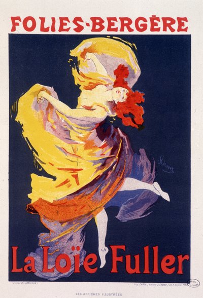 Loie Fuller w Folies Bergere - Jules Cheret, ok. 1930 1890 autorstwa Jules Cheret