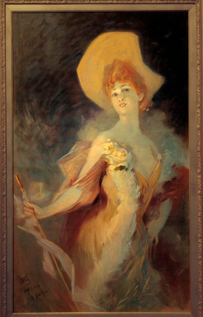 Portret komika Arlette Dorgere Obraz Julesa Chereta (1836-1932) 1904 Nicea, Musee Cheret. autorstwa Jules Cheret
