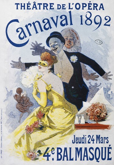 Teatr Opery: kanar 1892, IV maska balowa - plakat Jules Cheret autorstwa Jules Cheret