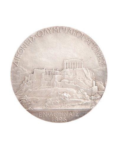 I miejsce medal olimpijski, Ateny 1896 (srebro) (patrz także 2628777) autorstwa Jules Clement Chaplain