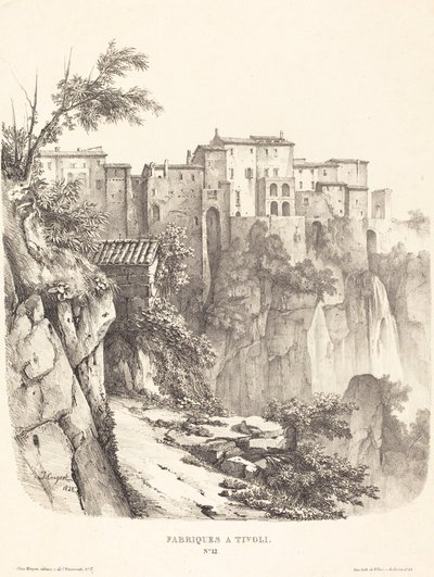 Budynki w Tivoli autorstwa Jules Coignet